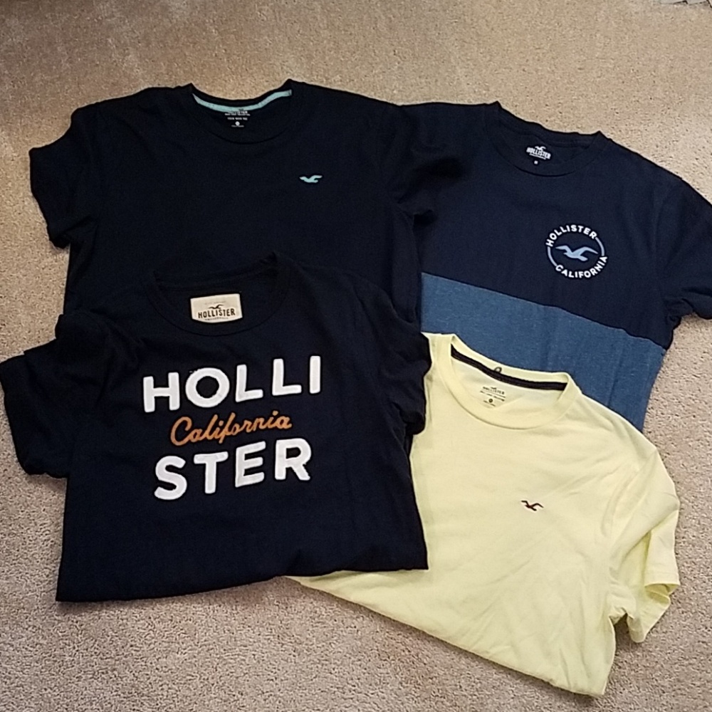 Lots of four Hollister medium t-shirts